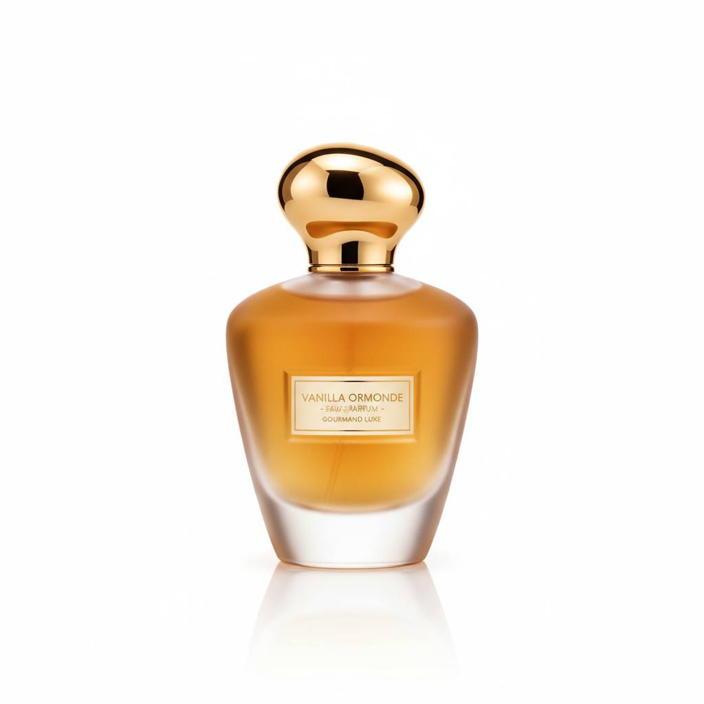 Vanille Doux Eau de Parfum bottle on white background