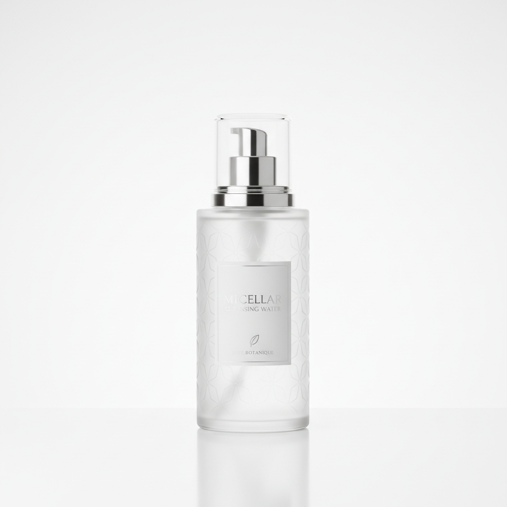 Micellar Cleansing Water bottle on white background