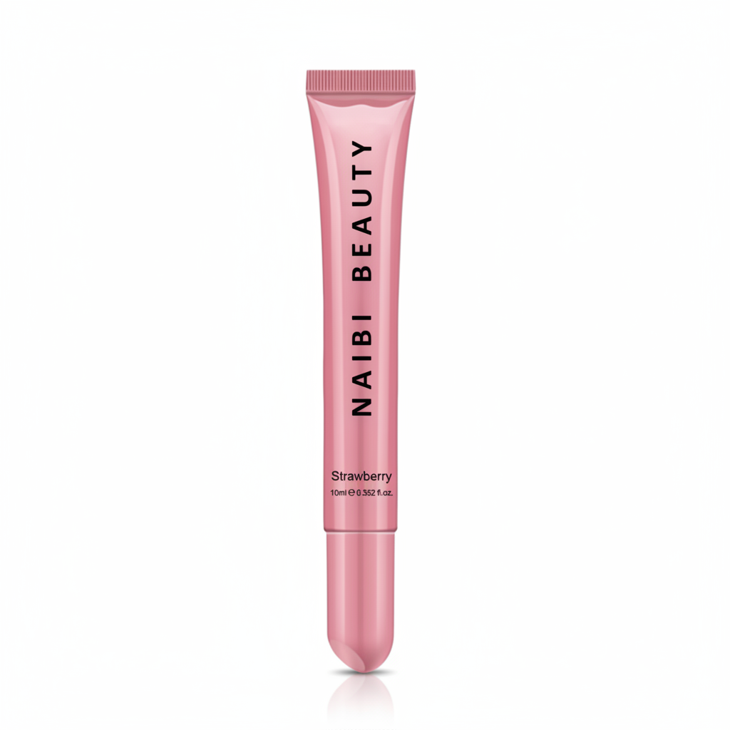 Naibi Beauty Rose Pink Lip Gloss tube