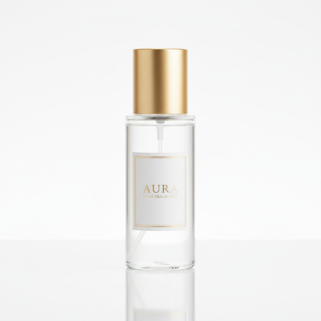 Linen & Lavender Room Spray bottle on white background