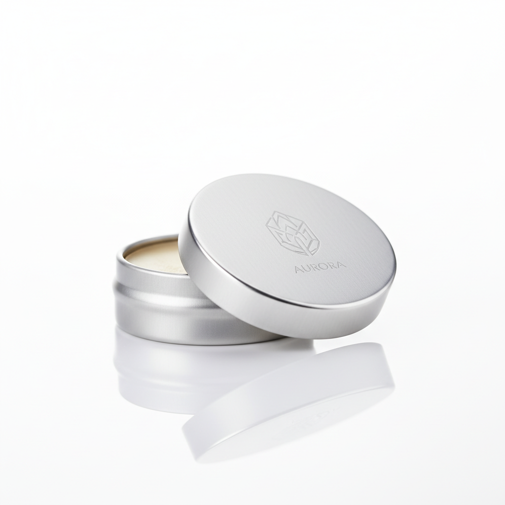 Solid Perfume Balm compact tin on white background