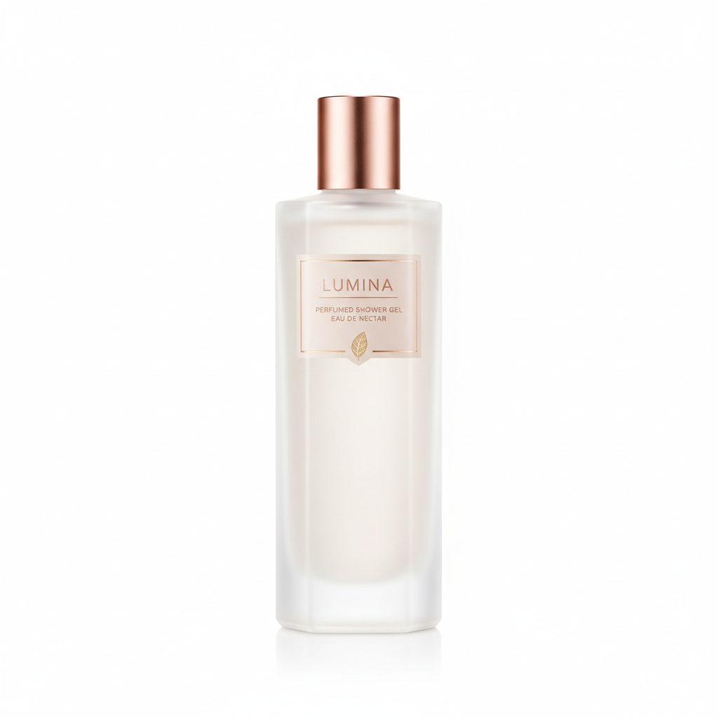 Signature Scent Shower Gel bottle on white background