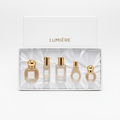 Fragrance Discovery Gift Set with miniature bottles on white background