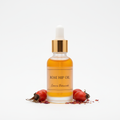 Rosehip Glow Facial Oil dropper bottle on white background
