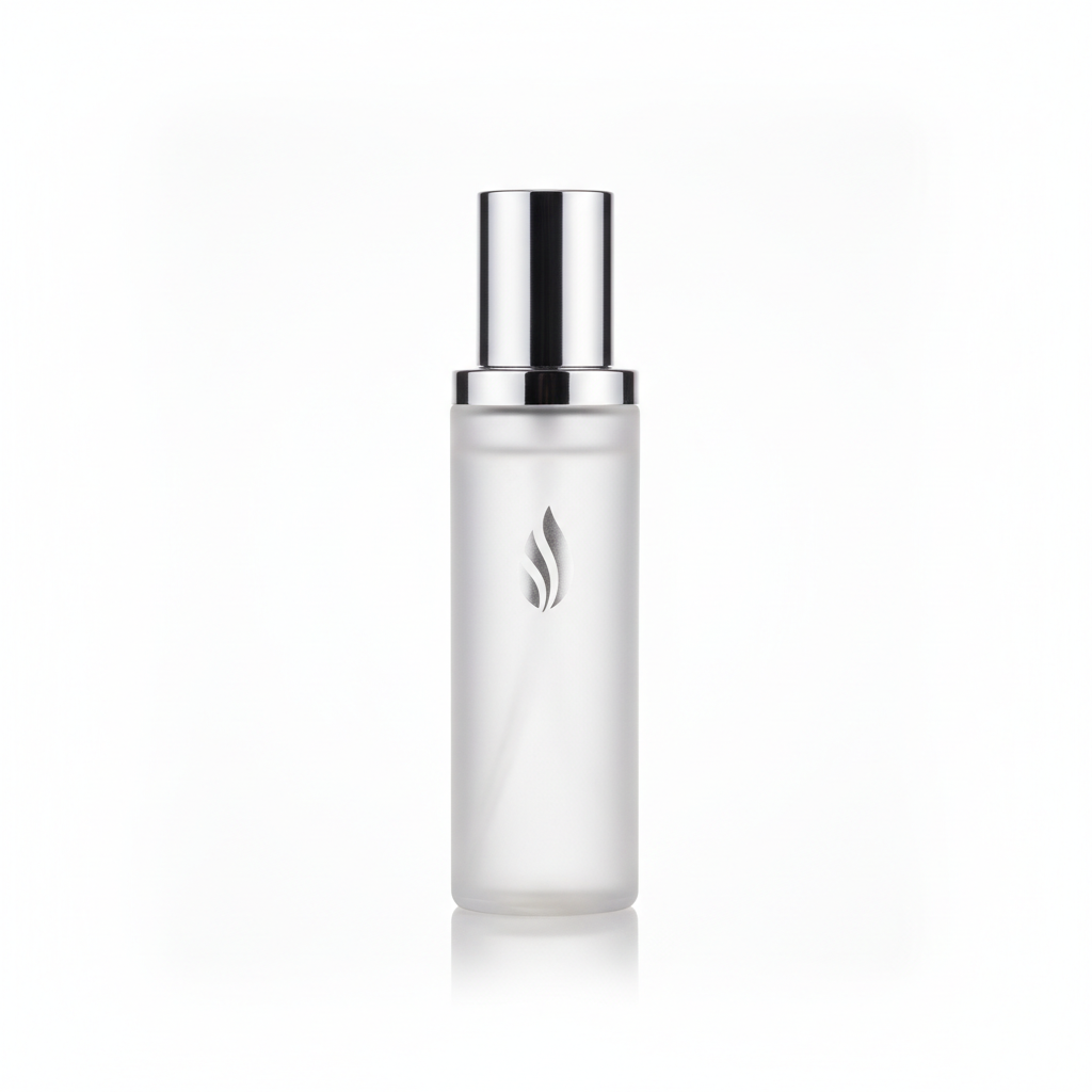 Bloom Body Mist frosted glass bottle on white background