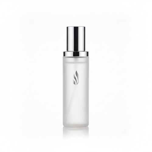 Bloom Body Mist frosted glass bottle on white background