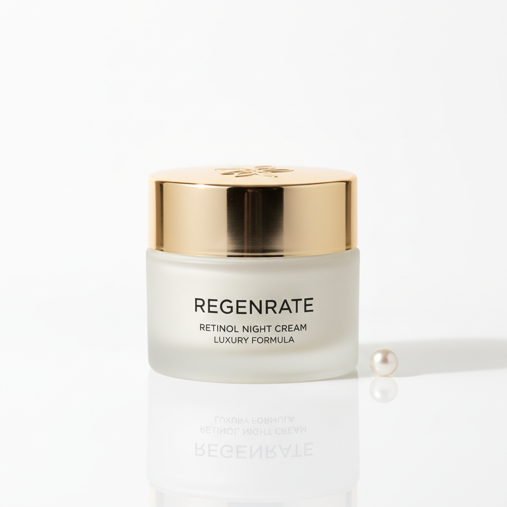 Renewal Retinol Night Cream jar on white background